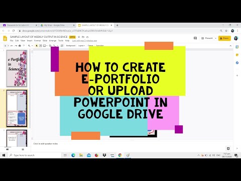 How to create e portfolio or upload powerpoint in google drive