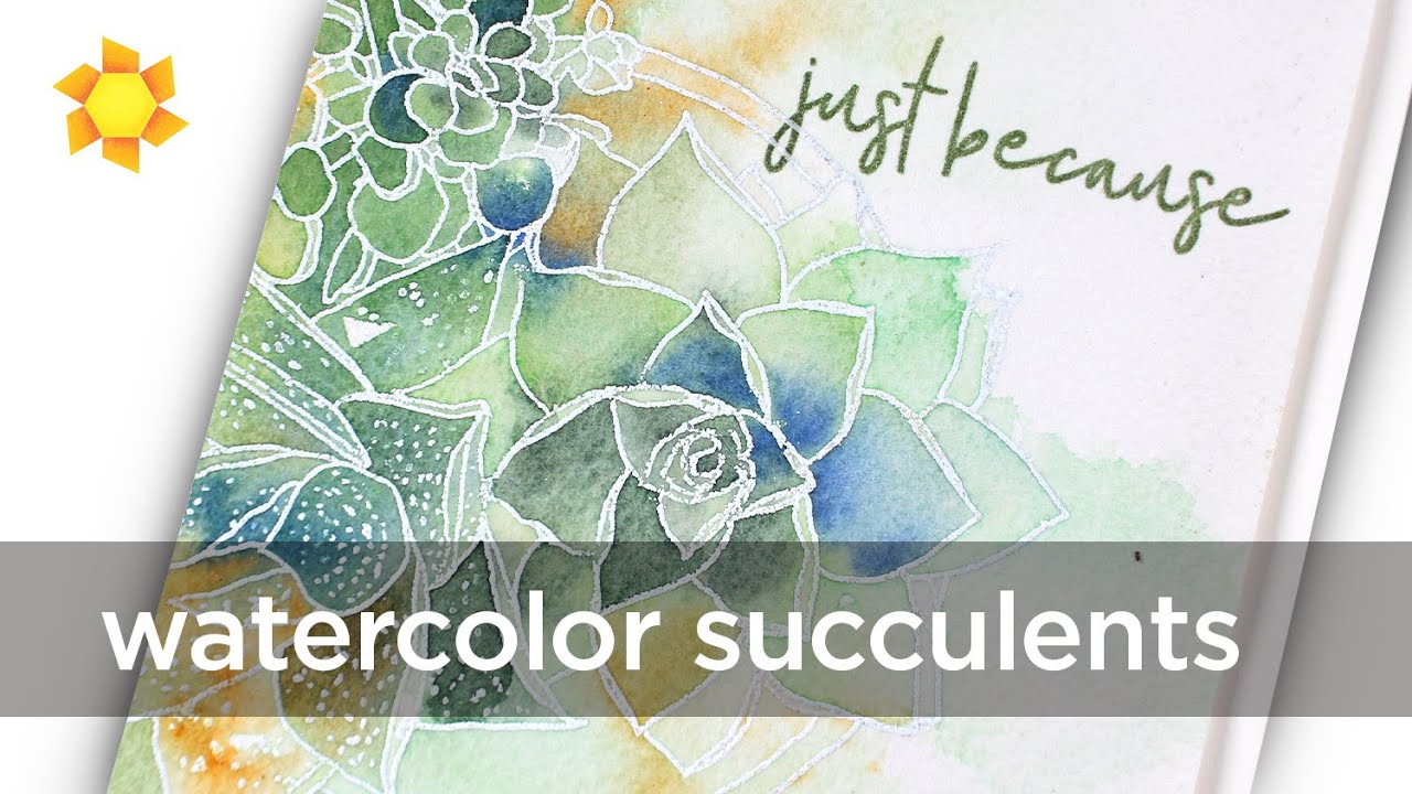 Super Easy Mondo Watercolor Succulents