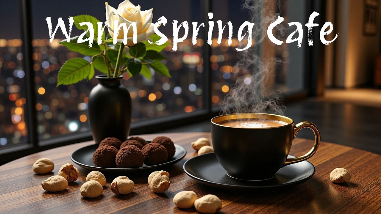 Кафе Warm Spring ☕ Расслабляющая Утренняя Атмосфера Джаза И Босса-Новы