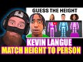 KEVIN LANGUE MATCH THE HEIGHT TO THE PERSON... (White Snoop's teeth) | UDYZYZ REACTION