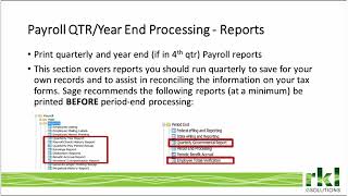 Year-end Sage 100 Payroll Processing 2017