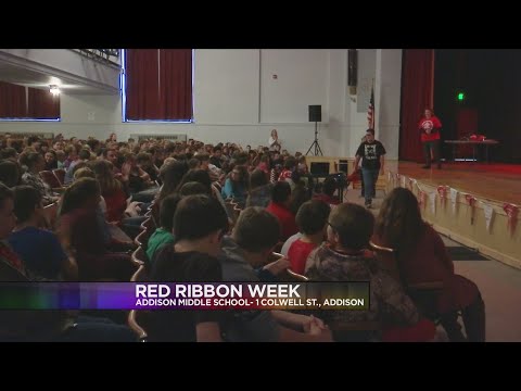 Addison Middle School students awarded during Red Ribbon Week