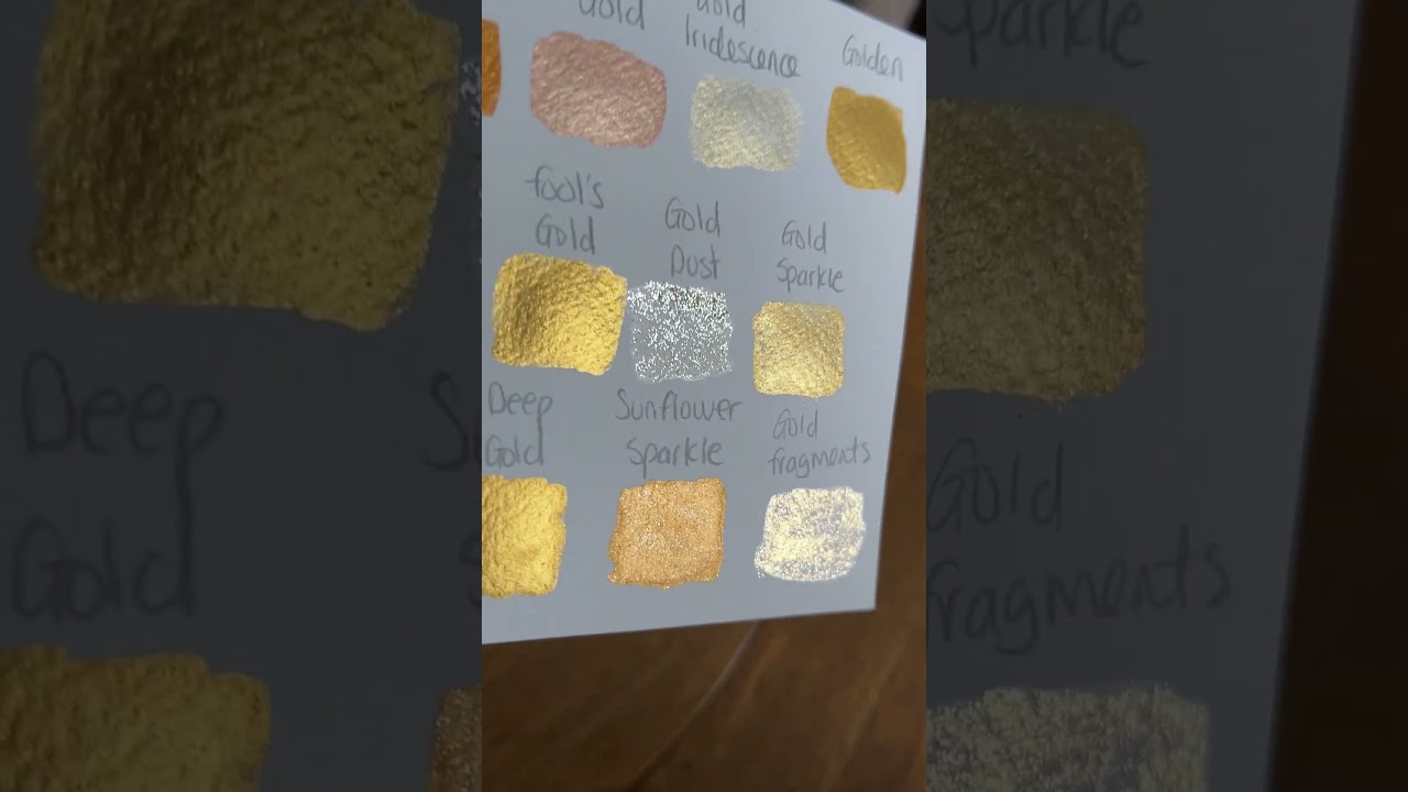 Handmade Watercolors - Golds Comparison - The Art Spirits