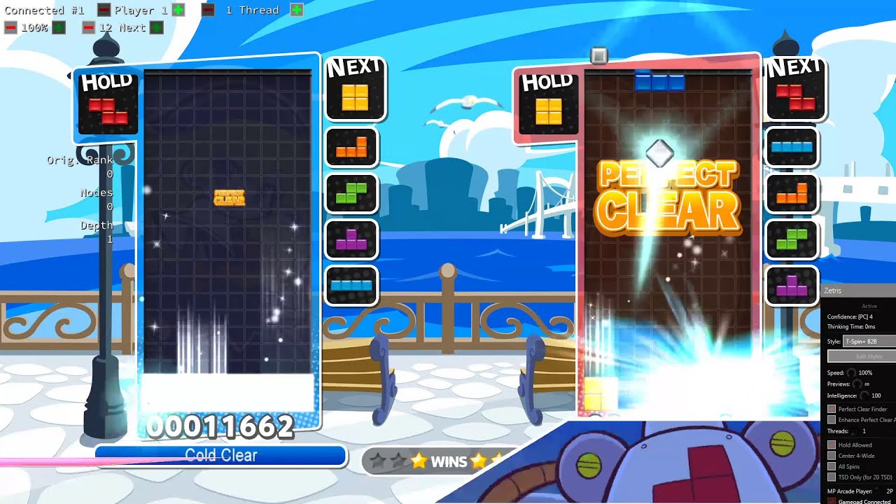 [Tetris AI] PC Loop Cold Clear vs PC Zetris #3 