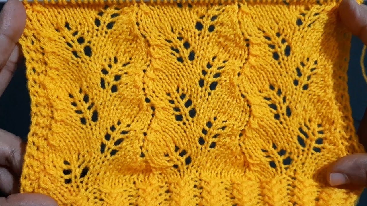 Pretty Knitting Pattern Leaf Pattern Knitting Design || Pretty Knitting Pattern 83 - YouTube