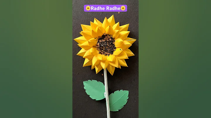 DIY Paper Sunflower 🌻| Easy & Beautiful Craft Idea #Shorts #ytviral #papercraft#diycrafts#sunflower