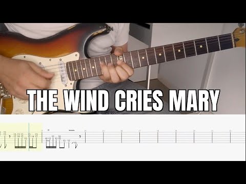 The wind cries Mary Solo Jimi Hendrix Guitar Tab Cover Lesson Tutorial