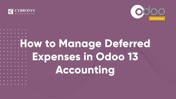 How to Manage Deferred Expense in Odoo 13 Accounting? | Odoo 13 Accounting