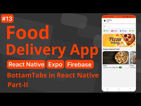 BottamTab in React Native | Expo | Food Delivery App using React Native | PersistNFinish | #13