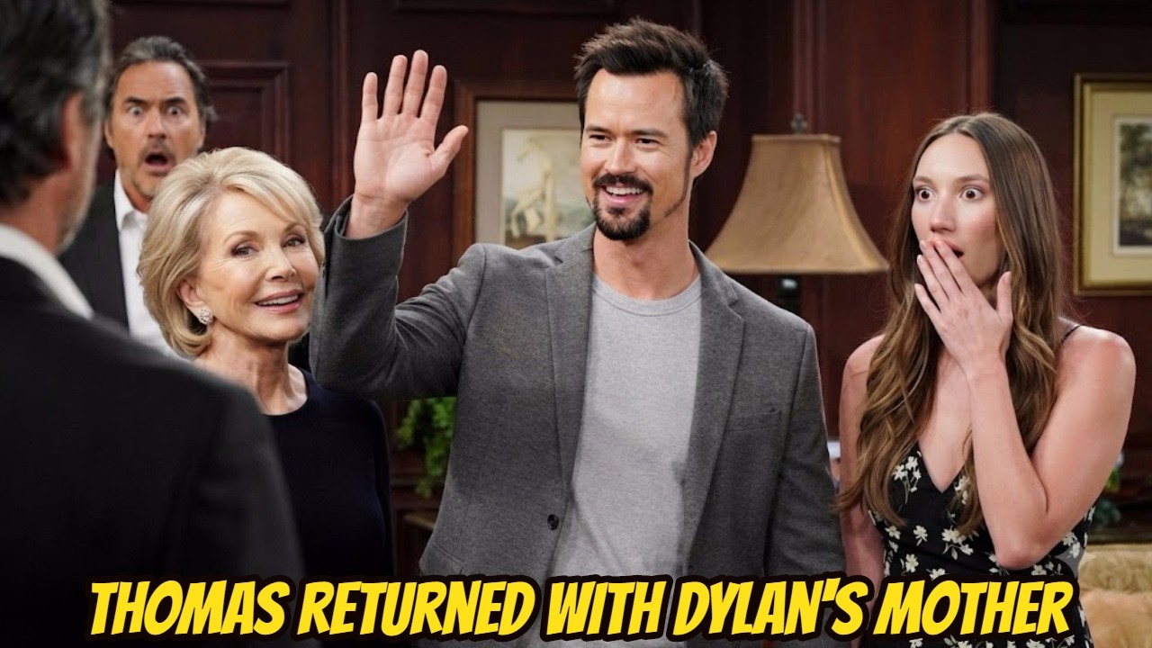 Thomas makes a surprise appearance at Forrester Creations with Dylan's mother B&B Spoilers