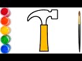 Рисуем для детей | Bolalar uchun oson rasm chizish | How to draw hammer for kids | Сурет салу
