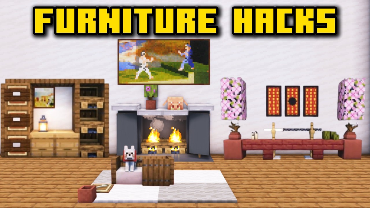 10+ Furniture Build Hacks [Minecraft] - YouTube