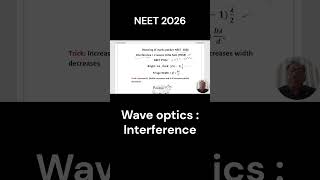 Fringe width JEE /NEET/ CUET 2026 I Boosting of marks pakka : I Physics short #neet