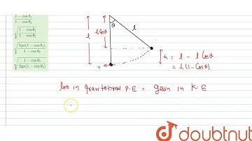 A simple pendulum with bob of mass m and length x is held in position at an angle theta_(1) and ...