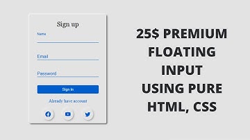 Animated Floating Input Bar Using #html, #css | Placeholder Animation