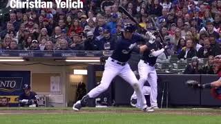 Christian Yelich Home Run Swing - 2019 HR #3