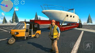 Can This Tiny TukTuk Pull A Big Yacht On Trailer | Nextgen Truck Simulator Android Gameplay HD screenshot 1
