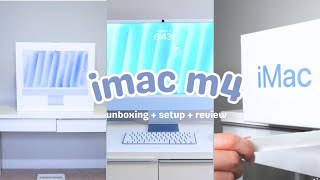 iMac M4 Unboxing in Baby Blue 💙 | Aesthetic Apple Setup & ASMR screenshot 2