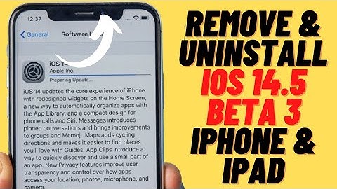 How To Remove iOS 14.5 Beta 3 From iPhone And iPad !! How To uninstall iOS 14.5 Beta 3