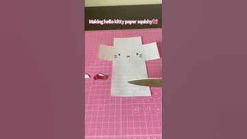 making hello kitty paper squishy🎀#cute #kawaii #papersquishy #papercraft #diy #shorts