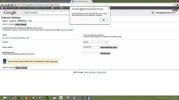 Enabling Calendar SMS Notifications