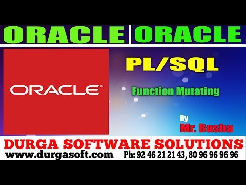 Oracle Tutorial||onlinetraining||pl/sql|| Function Mutating by Basha