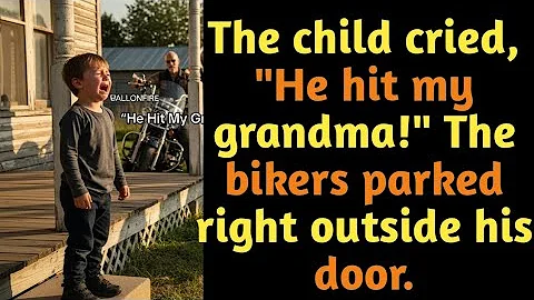 The child cried, "He hit my grandma!" The bikers parked right outside his door.#kindness 