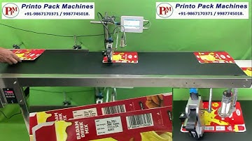 Affordable Automatic MRP, Date, Serial Number, Batch Coding machine on boxes, cartons, labels, pouch