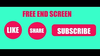 Free End Screen video for editing. like share and subscribe screen #like #share #subscribe