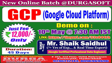 GCP (Google Cloud Platform) Online Training @ DURGASOFT