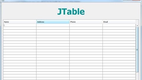 JTable in Java Swing Netbeans - Intact Abode