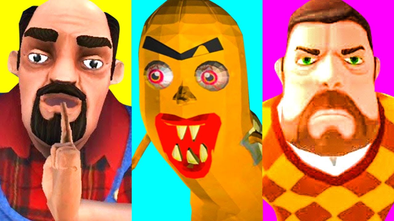 Scary Stranger 3D VS Dark Riddle Classic VS Sinister Sausage - Android, iOS