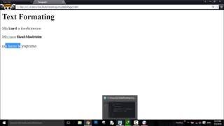 HTML Tutorials for Beginners 9 - HTML text formattings part 1