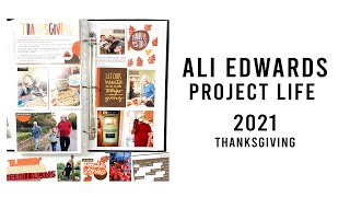 Ali Edwards | Thanksgiving Project Life 2021| Scrapbook Process Video