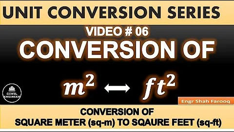 Convert Square Meter to Square Feet | m2 to ft2 | Unit Conversion | Square feet into Square meter