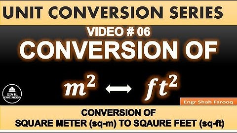 Convert Square Meter to Square Feet | m2 to ft2 | Unit Conversion | Square feet into Square meter