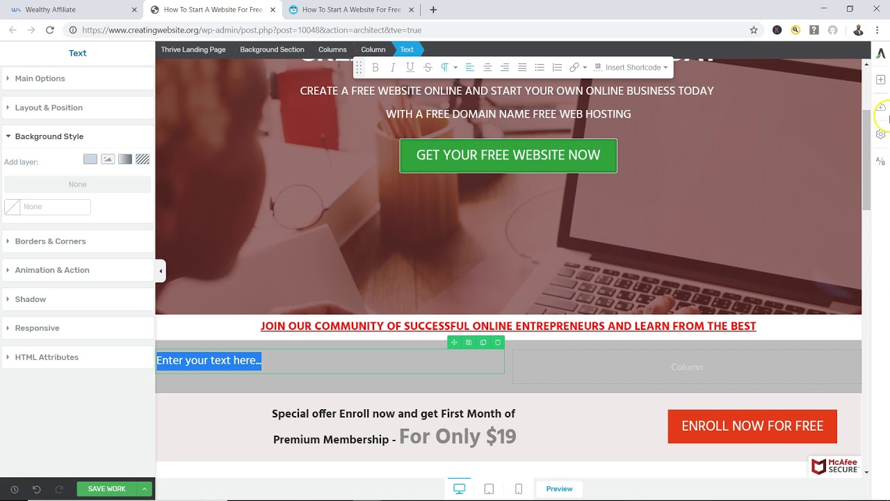 How To Create A Sticky Background Section In Thrive Architect { Amazing ...