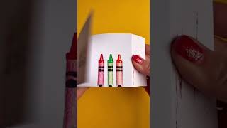 I drew the crayons with Crayola markers and colored pencils! #flipbook #art #satisfying screenshot 5