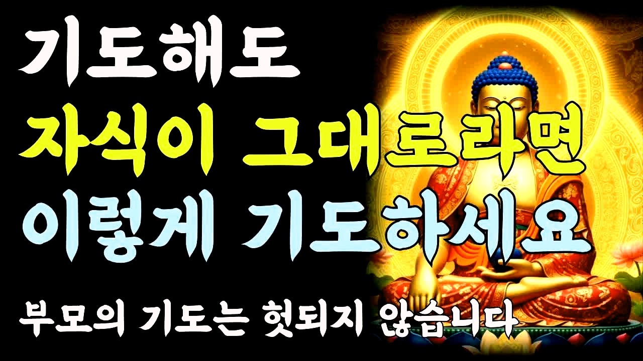기도해도 자식이 그대로인가요? 이렇게 기도하면 운명이 달라집니다ㅣ부처님 말씀ㅣ불교 명언