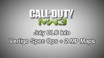 MW3 July DLC Info - Vertigo Special Ops Mission + 2 Maps / More MW3 News