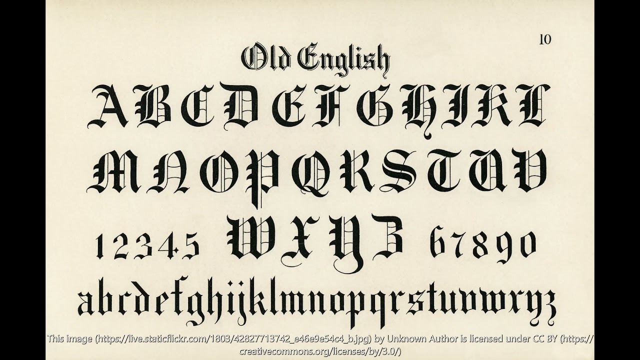 OLD ENGLISH LETTERING, WEST COAST MEDIA PROJECT - YouTube
