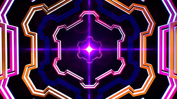 4K Abstract 3D Neon Light Tunnel Art Motion Background    VJ Loops    Free Motion Video