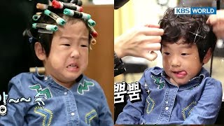 Twins get their firm perm... Seoeon bursts into tears [The Return of Superman/2018.01.07]