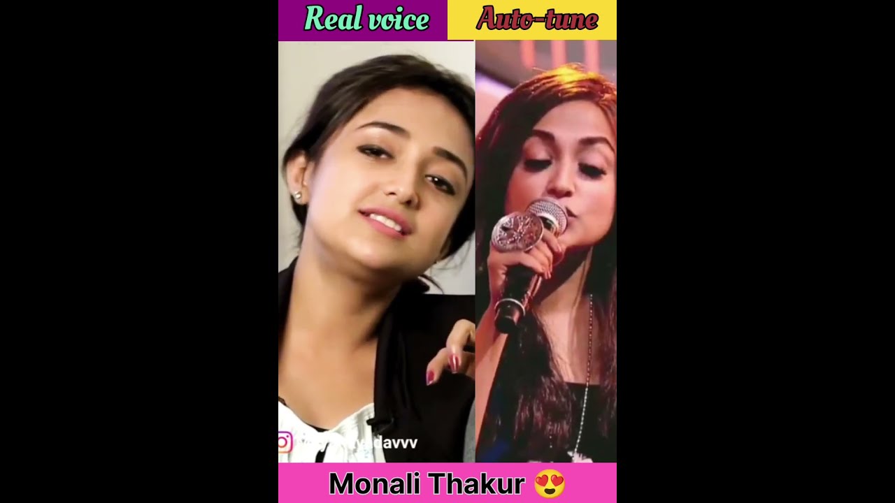 Monali Thakur Real voice  VS Auto tune  Khwab dekhe jhoote moote songs status   shorts  reels