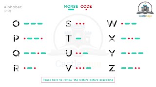 9. Practice Morse Code Letters with Sound - O to Z (Faster speed)