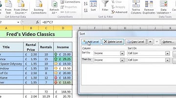 Excel Tip #005 - Sort Data by Color or Icon - Microsoft Excel 2010 2007 2013 (Excel Colour Sort)