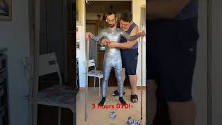 3 hours #DTD for an #husky #fursuit #ducttapedummy duct tape dummy