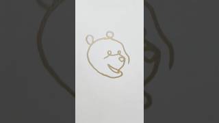 one line art 🧸 any one can draw panda  #art #youtubeshorts #shorts