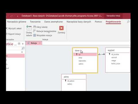 Wideo: Jak Zrobić Bazę Danych W Dostępie In
