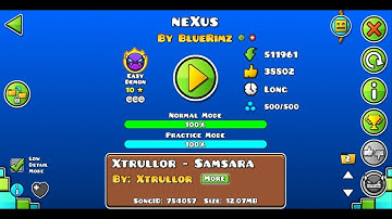 NeXus by BlueRimz (Easy Demon) 3 Coins | Geometry dash 2.11